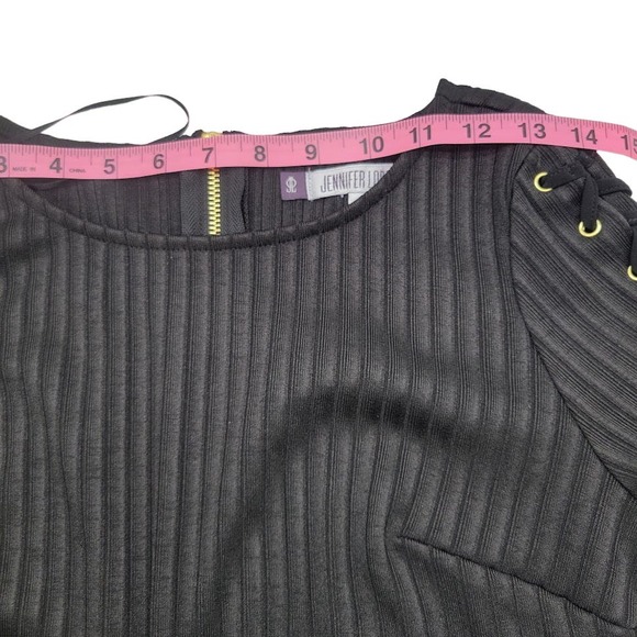Jennifer Lopez Midnight Romance Lace Up Sleeve Dress Sz 4 - Picture 9 of 12